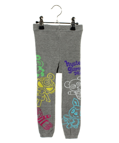 HYSTERIC MINI（ヒステリックミニ）の「BABY TOY LAND graffiti レギンス（レギンス/スパッツ・キッズ・ブラック/グレー/ピンク・SMALL/MEDIUM）」の2枚目の写真