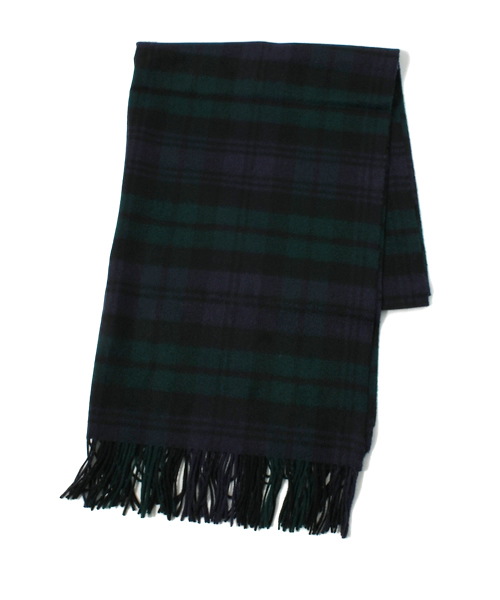 Johnstons of Elgin（ジョンストンズオブエルガン）の「【予約】Johnstons / チェックカシミヤ ビッグストール（ストール/ショール・レディース・ブラウン/レッド/グリーン系その他/ブルー系その他/ブラック/イエロー/グレー/ブルー/グリーン/ネイビー/チャコールグレー/ブラウン系その他/ダークグリーン・ONE SIZE）」の2枚目の写真