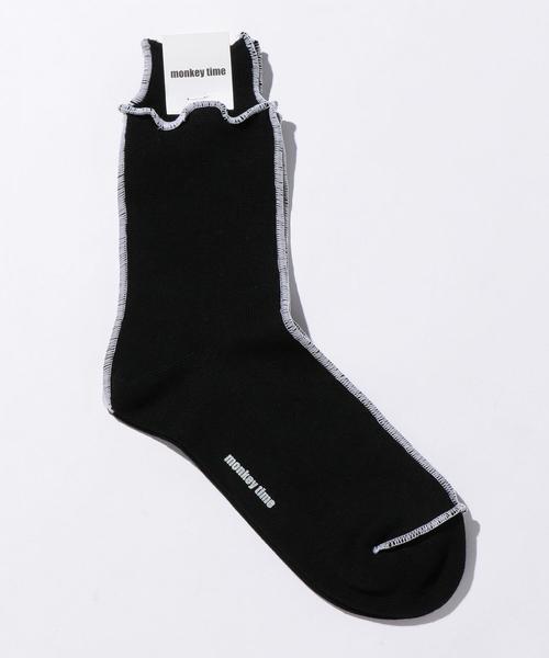 MONKEY TIME（モンキータイム）の「＜monkey time＞  LOCK SAWING SOCKS/ソックス ◆（ソックス/靴下・メンズ・ホワイト/ブラック/レッド/その他1・FREE）」の3枚目の写真