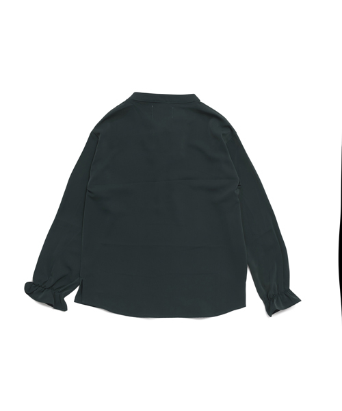 LAYMEE（レイミー）の「Clay blouse（シャツ/ブラウス・レディース・ネイビー/ホワイト/グリーン/キャメル・FREE）」の9枚目の写真