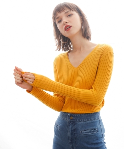 Banner Barrett(バナーバレット)の「FINE GAUGE V-NECK PULL OVER(ニット/セーター・レディース・ホワイト/グリーン/イエロー/ブラック/ラベンダー・38)」の21枚目の写真