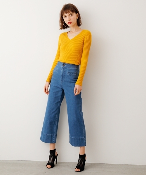 Banner Barrett(バナーバレット)の「FINE GAUGE V-NECK PULL OVER(ニット/セーター・レディース・ホワイト/グリーン/イエロー/ブラック/ラベンダー・38)」の20枚目の写真