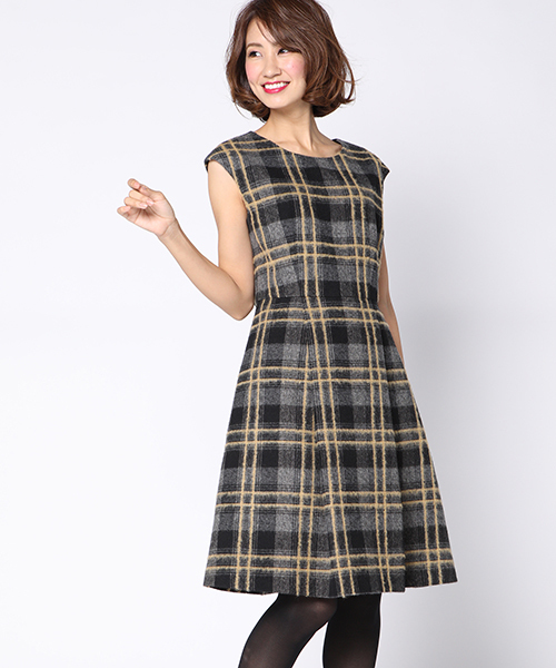 Ketty ケティ の シャギーチェックノースリーブワンピース ワンピース Wear