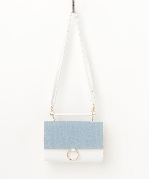 WEGO（ウィゴー）の「WEGO/リングウォレットショルダーバッグ（ショルダーバッグ・レディース・ブラック/シルバー/インディゴブルー・FREE）」の2枚目の写真