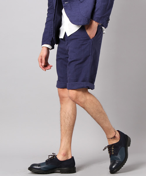 Denime（ドゥニーム）の「CL WASHED CLOTH SHORT TROUSERS/コットンリネンショーツ（スラックス・メンズ・ブラック/ホワイト/ネイビー・SMALL/MEDIUM/LARGE）」の4枚目の写真