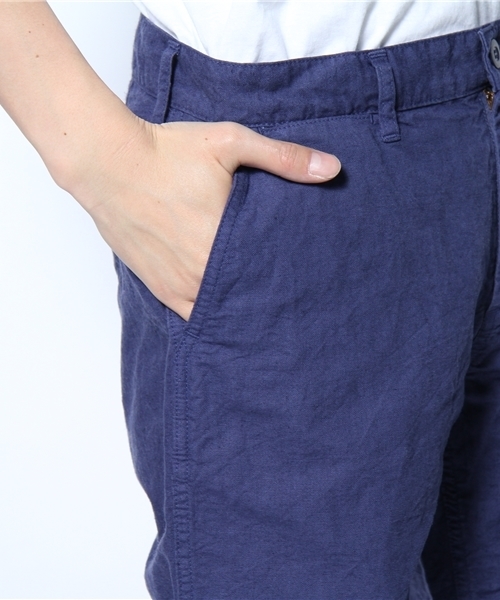 Denime（ドゥニーム）の「CL WASHED CLOTH SHORT TROUSERS/コットンリネンショーツ（スラックス・メンズ・ブラック/ホワイト/ネイビー・SMALL/MEDIUM/LARGE）」の8枚目の写真