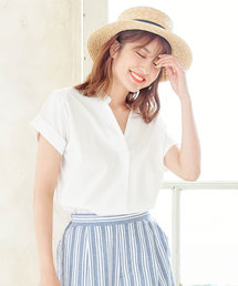 KOBE LETTUCE | 選べる3type[スキッパー/裾フレア/袖フリル]コットン100%ブラウストップス/レディース[C3265]神戸レタス(シャツ/ブラウス)