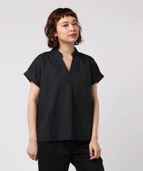 KOBE LETTUCE（コウベレタス）の「選べる3type[スキッパー/裾フレア/袖フリル]コットン100%ブラウストップス/レディース[C3265]神戸レタス（シャツ/ブラウス・レディース・ホワイト系その他/ベージュ系その他/イエロー系その他/グリーン系その他/ブルー系その他/ブラック系その他/その他1/ホワイト系その他2/イエロー系その他2/グリーン系その他2/ブルー系その他2/ホワイト系その他3/ベージュ系その他3/グリーン系その他3/ブルー系その他3/ブラック系その他3/その他3/ブラック系その他2/イエロー系その他3/その他2/ベージュ系その他2・FREE）」の5枚目の写真