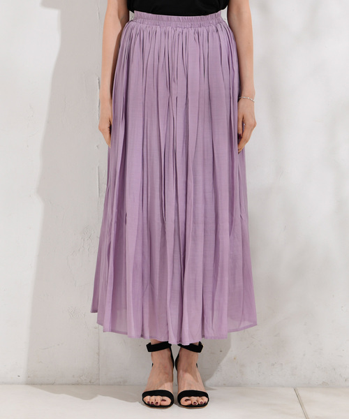 RIVE DROITE（リヴドロワ）の「【洗える】レーヨンロングスカート（スカート・レディース・チャコールグレー/ベージュ/グリーン/ブルー/バイオレット・FREE）」の19枚目の写真