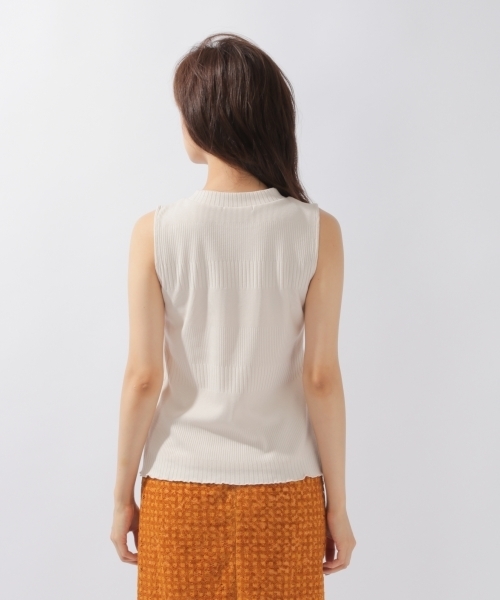 laboratory work（ラボラトリーワーク）の「カワリテレコノースリーブ（ニット/セーター・レディース・オフホワイト/ブラック/ブルー・MEDIUM）」の9枚目の写真