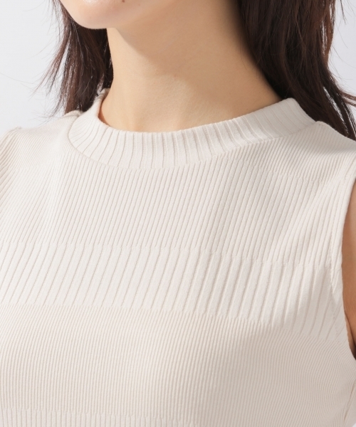 laboratory work（ラボラトリーワーク）の「カワリテレコノースリーブ（ニット/セーター・レディース・オフホワイト/ブラック/ブルー・MEDIUM）」の10枚目の写真