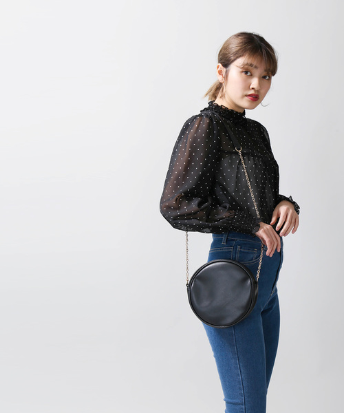 WEGO（ウィゴー）の「WEGO/シャーリングハイネックブラウス（シャツ/ブラウス・レディース・ブラック/ホワイト系その他4/ホワイト系その他2/アイボリー/ドット/ブラック系その他2/オフホワイト・FREE）」の15枚目の写真