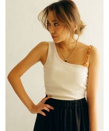 EVRIS | ワンショルダーサークルモチーフトップス(タンクトップ)