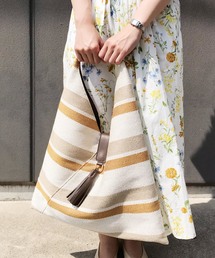 Petit Honfleur | ボーダー雑材トートバッグ(トートバッグ)