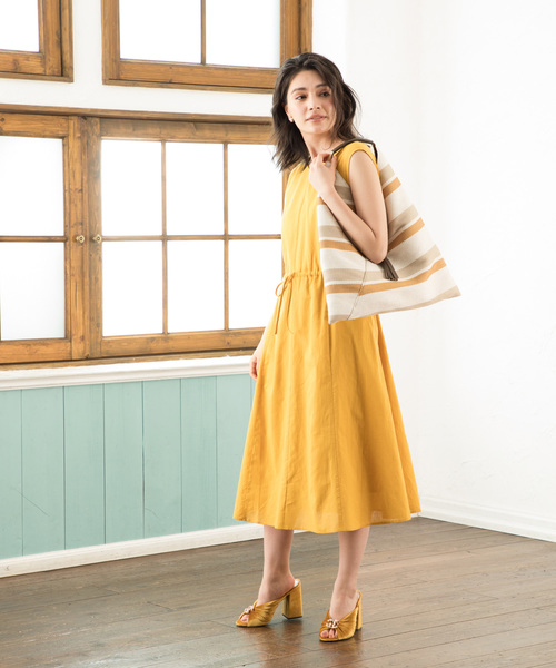 Petit Honfleur（プチオンフルール）の「ボーダー雑材トートバッグ（トートバッグ・レディース・グレー/ベージュ・フリー）」の3枚目の写真