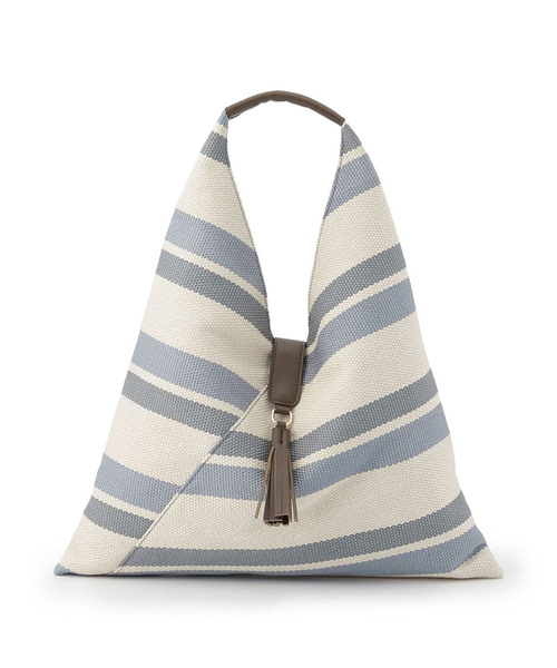 Petit Honfleur（プチオンフルール）の「ボーダー雑材トートバッグ（トートバッグ・レディース・グレー/ベージュ・フリー）」の11枚目の写真