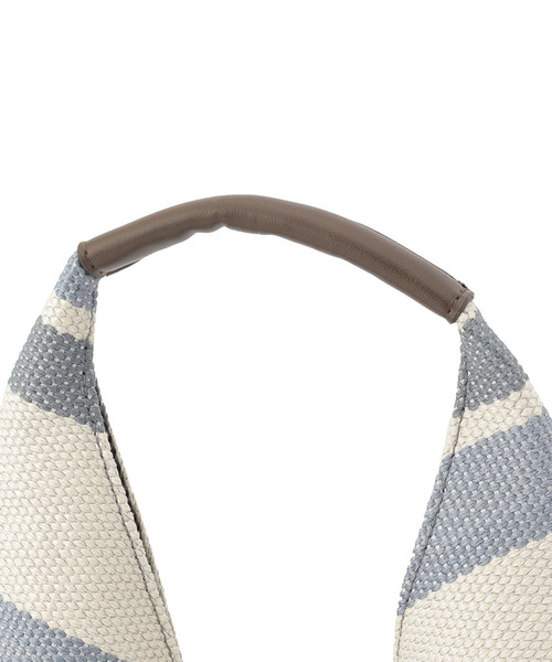 Petit Honfleur（プチオンフルール）の「ボーダー雑材トートバッグ（トートバッグ・レディース・グレー/ベージュ・フリー）」の14枚目の写真