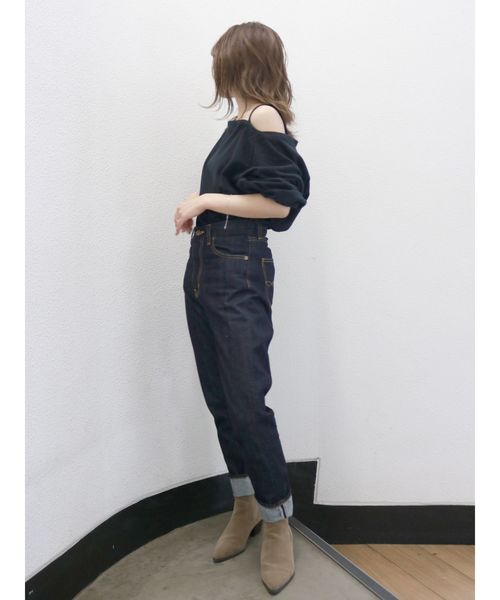 Ungrid（アングリッド）の「ショルダーデザインロングスリーブTee（Tシャツ/カットソー・レディース・ブラック/パープル/オフホワイト・FREE）」の5枚目の写真