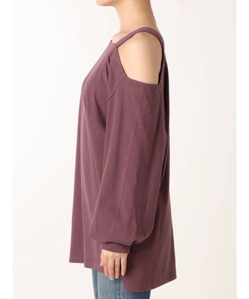 Ungrid（アングリッド）の「ショルダーデザインロングスリーブTee（Tシャツ/カットソー・レディース・ブラック/パープル/オフホワイト・FREE）」の15枚目の写真