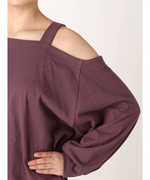 Ungrid（アングリッド）の「ショルダーデザインロングスリーブTee（Tシャツ/カットソー・レディース・ブラック/パープル/オフホワイト・FREE）」の18枚目の写真