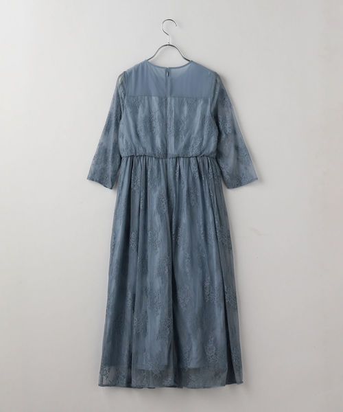 Khaju（カージュ）の「Virca:5分袖レースドレス（ドレス・レディース・ライトブルー/カーキ・ONE SIZE）」の3枚目の写真