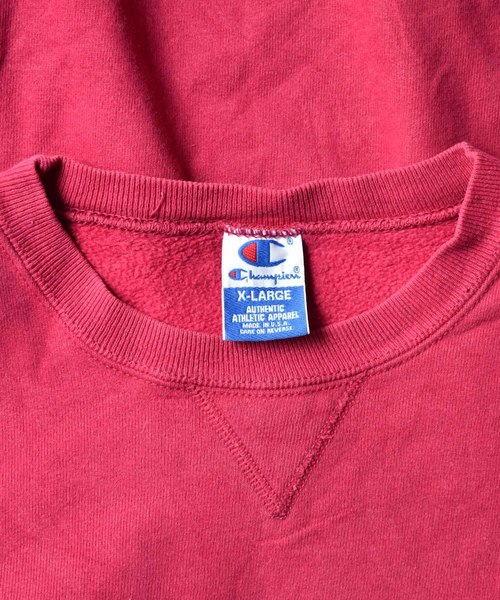Champion(チャンピオン)の「【ヴィンテージ古着】90's Champion ロゴ クルーネックスウェット(スウェット・メンズ・ピンク・MEDIUM/X-LARGE)」の5枚目の写真