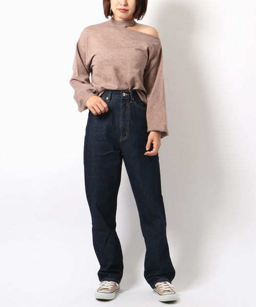 VENCEEXCHANGE（ヴァンスエクスチェンジ）の「肩開きニットプルオーバー（ニット/セーター・レディース・ブラック/ベージュ/オフホワイト・M）」の9枚目の写真