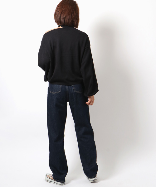 VENCEEXCHANGE（ヴァンスエクスチェンジ）の「肩開きニットプルオーバー（ニット/セーター・レディース・ブラック/ベージュ/オフホワイト・M）」の12枚目の写真