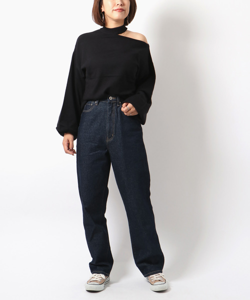 VENCEEXCHANGE（ヴァンスエクスチェンジ）の「肩開きニットプルオーバー（ニット/セーター・レディース・ブラック/ベージュ/オフホワイト・M）」の13枚目の写真