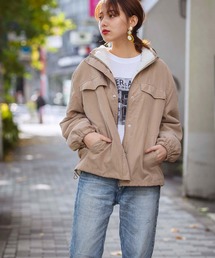 GeeRA | リバーシブルボアマウンテンパーカー(マウンテンパーカー)