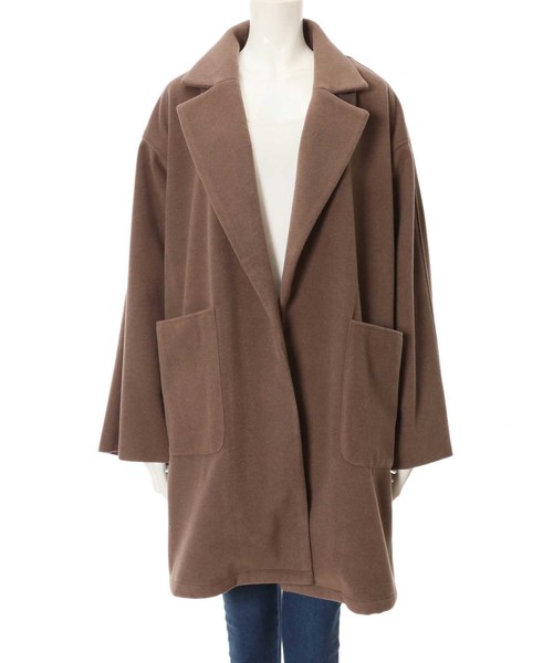 fifth（フィフス）の「ビッグシルエットミドルコート（トレンチコート・レディース・アイボリー/ブラウン・SMALL/MEDIUM）」の6枚目の写真