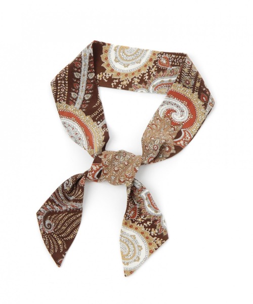 GLOBAL WORK（グローバルワーク）の「チビ柄スカーフ/858386（バンダナ/スカーフ・レディース・ネイビー/ライトグレー/ホワイト/ブラウン/ブラウン系その他6/ブラウン系その他/オフホワイト/ダークブラウン・FREE）」の7枚目の写真