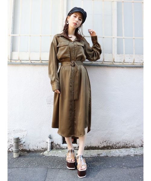 セール グロッシーシャツワンピース ワンピース Murua ムルーア のファッション通販 Zozotown