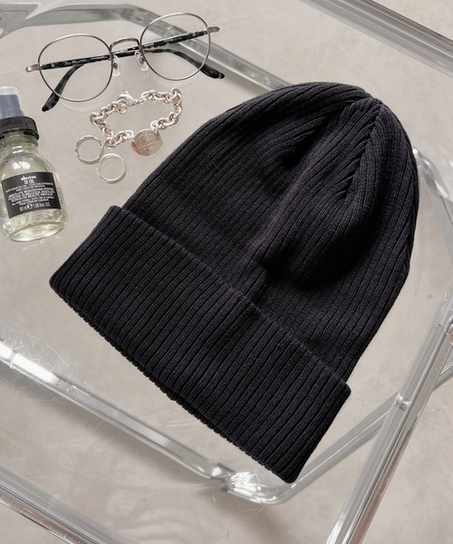 newhattan（ニューハッタン）の「newhattan(ニューハッタン) / オールシーズン マルチウェイ リブ コットンビーニー ニットキャップ（ニットキャップ/ビーニー・レディース・ホワイト/ブラック/ネイビー/レッド/ダークグレー/杢グレー/バーガンディー/ロイヤルブルー/ダークブラウン/オリーブ/カーキ・FREE）」の18枚目の写真