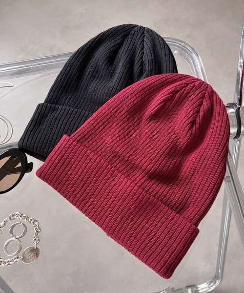 newhattan（ニューハッタン）の「newhattan(ニューハッタン) / オールシーズン マルチウェイ リブ コットンビーニー ニットキャップ（ニットキャップ/ビーニー・レディース・ホワイト/ブラック/ネイビー/レッド/ダークグレー/杢グレー/バーガンディー/ロイヤルブルー/ダークブラウン/オリーブ/カーキ・FREE）」の12枚目の写真