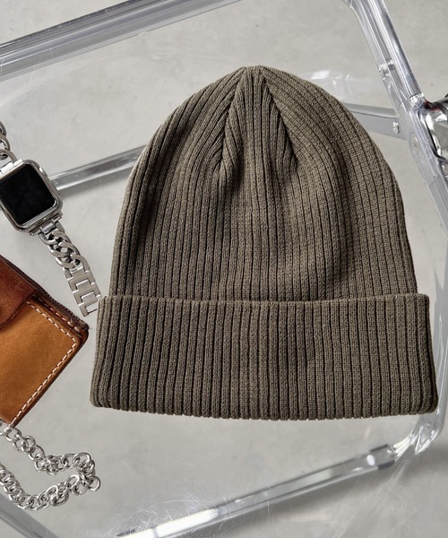 newhattan（ニューハッタン）の「newhattan(ニューハッタン) / オールシーズン マルチウェイ リブ コットンビーニー ニットキャップ（ニットキャップ/ビーニー・レディース・ホワイト/ブラック/ネイビー/レッド/ダークグレー/杢グレー/バーガンディー/ロイヤルブルー/ダークブラウン/オリーブ/カーキ・FREE）」の15枚目の写真