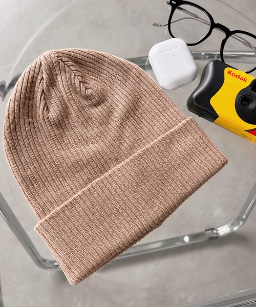 newhattan（ニューハッタン）の「newhattan(ニューハッタン) / オールシーズン マルチウェイ リブ コットンビーニー ニットキャップ（ニットキャップ/ビーニー・レディース・ホワイト/ブラック/ネイビー/レッド/ダークグレー/杢グレー/バーガンディー/ロイヤルブルー/ダークブラウン/オリーブ/カーキ・FREE）」の14枚目の写真