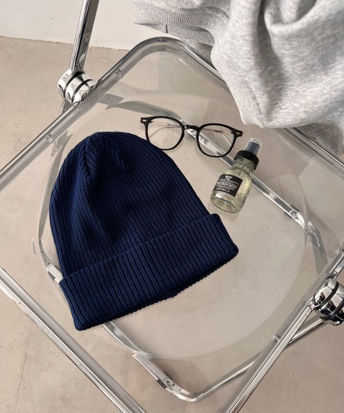 newhattan（ニューハッタン）の「newhattan(ニューハッタン) / オールシーズン マルチウェイ リブ コットンビーニー ニットキャップ（ニットキャップ/ビーニー・レディース・ホワイト/ブラック/ネイビー/レッド/ダークグレー/杢グレー/バーガンディー/ロイヤルブルー/ダークブラウン/オリーブ/カーキ・FREE）」の13枚目の写真