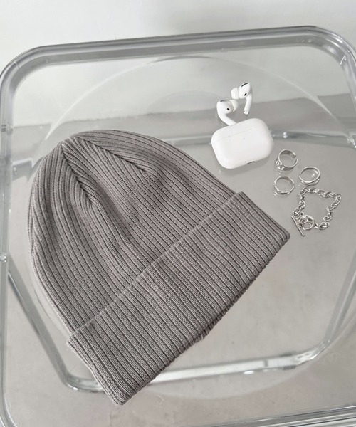 newhattan（ニューハッタン）の「newhattan(ニューハッタン) / オールシーズン マルチウェイ リブ コットンビーニー ニットキャップ（ニットキャップ/ビーニー・レディース・ホワイト/ブラック/ネイビー/レッド/ダークグレー/杢グレー/バーガンディー/ロイヤルブルー/ダークブラウン/オリーブ/カーキ・FREE）」の17枚目の写真