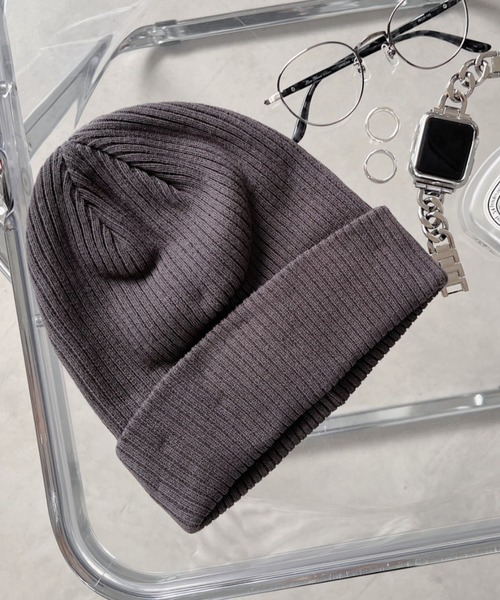 newhattan（ニューハッタン）の「newhattan(ニューハッタン) / オールシーズン マルチウェイ リブ コットンビーニー ニットキャップ（ニットキャップ/ビーニー・レディース・ホワイト/ブラック/ネイビー/レッド/ダークグレー/杢グレー/バーガンディー/ロイヤルブルー/ダークブラウン/オリーブ/カーキ・FREE）」の22枚目の写真