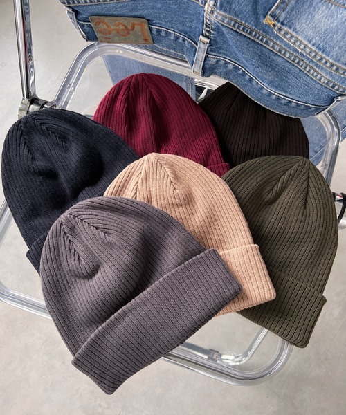 newhattan（ニューハッタン）の「newhattan(ニューハッタン) / オールシーズン マルチウェイ リブ コットンビーニー ニットキャップ（ニットキャップ/ビーニー・レディース・ホワイト/ブラック/ネイビー/レッド/ダークグレー/杢グレー/バーガンディー/ロイヤルブルー/ダークブラウン/オリーブ/カーキ・FREE）」の20枚目の写真