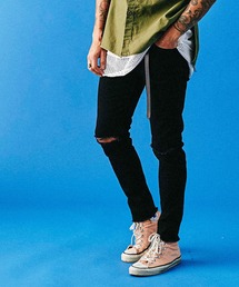 GRUNGE BLACK SKINNY PANTS