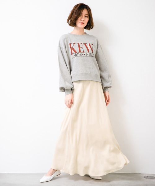 A part by（アパートバイ）の「キュプラフレアマキシスカート 910029（スカート・レディース・チャコールグレー/ナチュラル/ミント/ラベンダー/ライトグレー・FREE）」の13枚目の写真