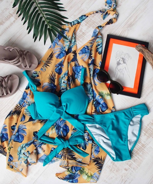 Resort 水着 San Ai 三愛水着楽園 サンアイリゾート サンアイミズギラクエン のファッション パレオワンピース 水着 San Ai Resort Resort サンアイリゾート