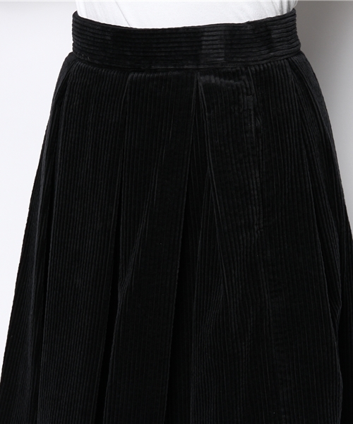 I am I （アイアムアイ）の「5Ｗ太コール       タックスカート（スカート・レディース・ホワイト/ブラック・FREE）」の5枚目の写真