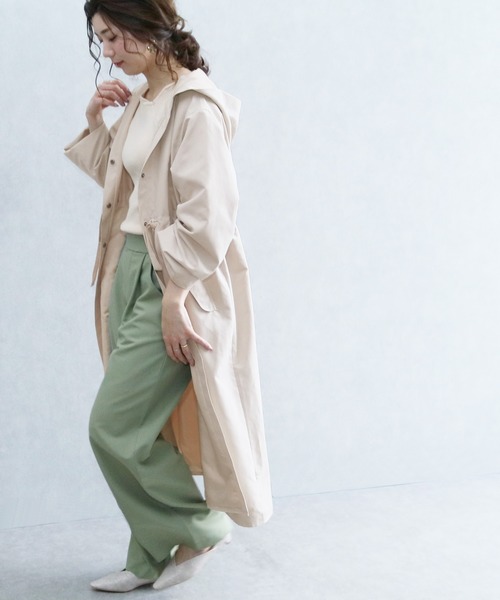 reca（レカ）の「フードトレンチコート（トレンチコート・レディース・カーキ/ベージュ系その他/ベージュ・L/M）」の17枚目の写真