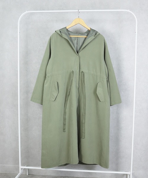 reca（レカ）の「フードトレンチコート（トレンチコート・レディース・カーキ/ベージュ系その他/ベージュ・L/M）」の12枚目の写真