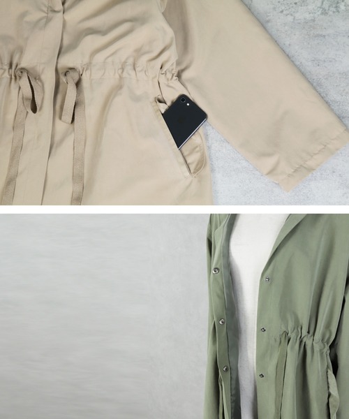 reca（レカ）の「フードトレンチコート（トレンチコート・レディース・カーキ/ベージュ系その他/ベージュ・L/M）」の9枚目の写真