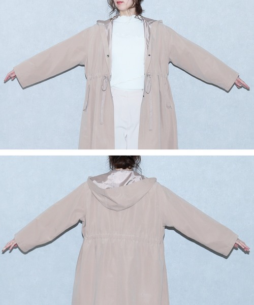 reca（レカ）の「フードトレンチコート（トレンチコート・レディース・カーキ/ベージュ系その他/ベージュ・L/M）」の13枚目の写真