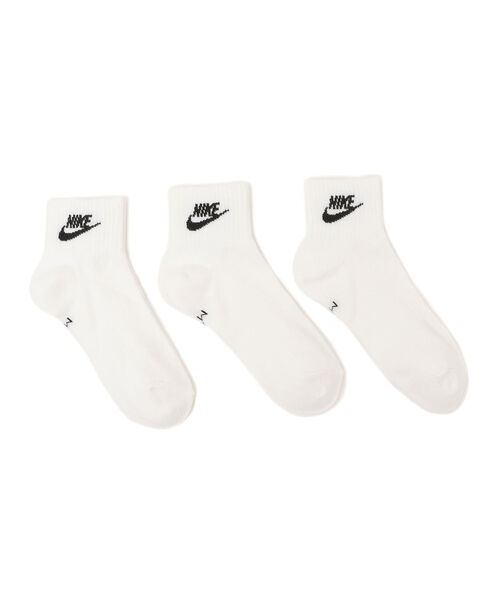NIKE（ナイキ）の「NIKE:ANKLE ESSENTIAL 3P SOCKS（ソックス/靴下・レディース・ホワイト・ONE SIZE）」の3枚目の写真